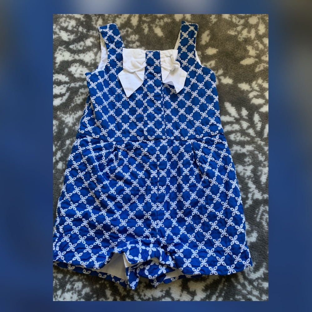 Janie and Jack eyelet bow romper